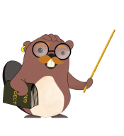 Mascott Kotzilla beaver teacher